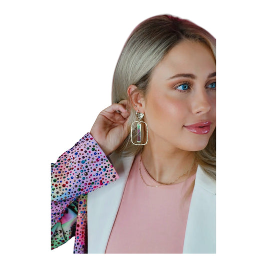 Iridescent Stick Hoops