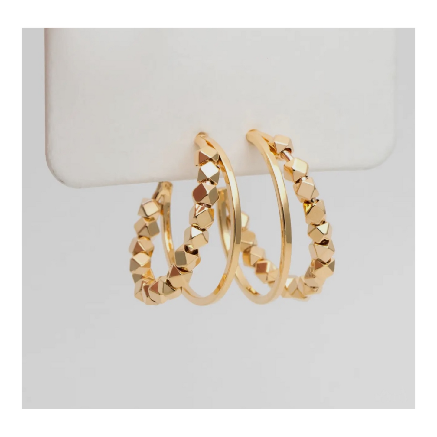 Nova Double Hoop Earrings - 18K Gold Plated