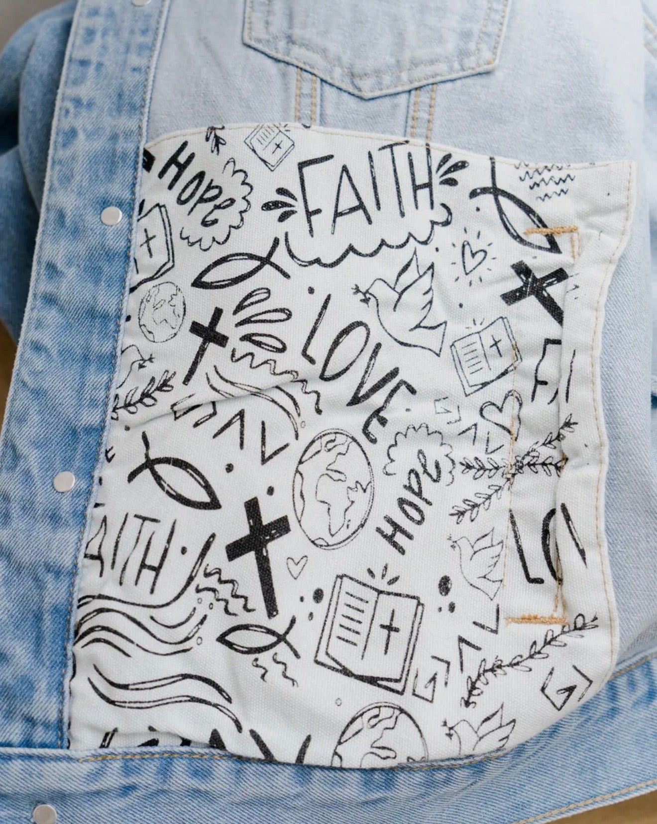 What A Friend In Jesus Denim Jacket