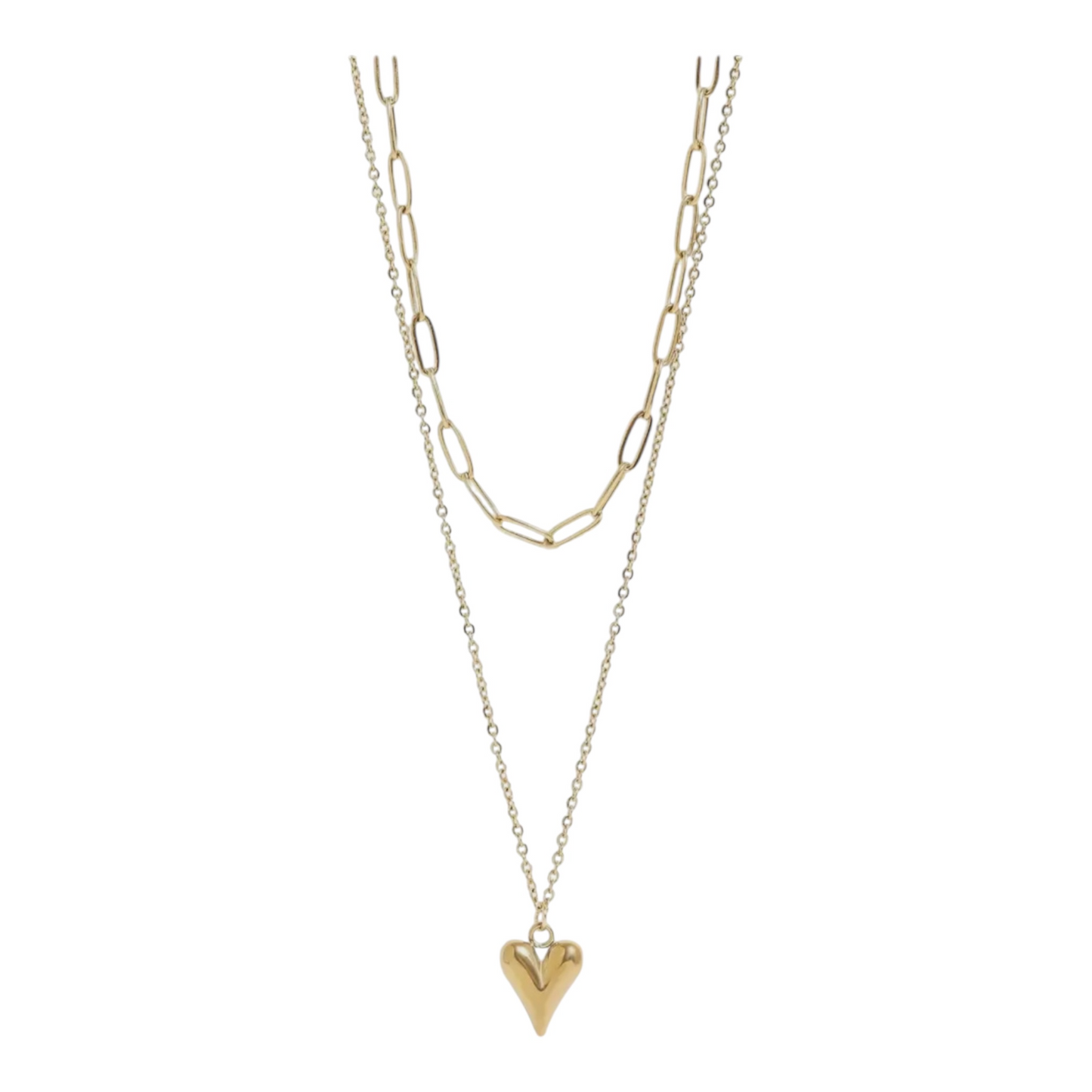 Amara Heart Necklace – 18k Gold Plated