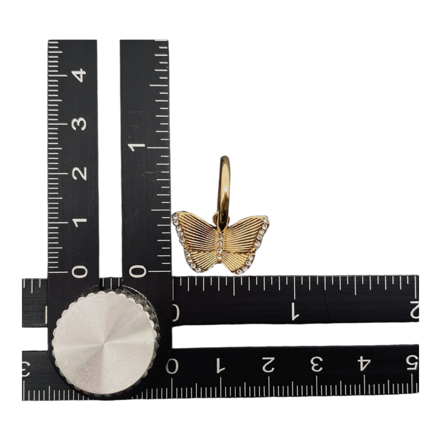 Elara Butterfly Huggie Earrings - 18K Gold Plated