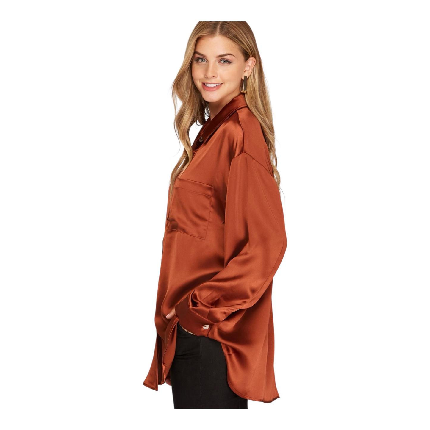 Vienne Oversized Satin Shirt