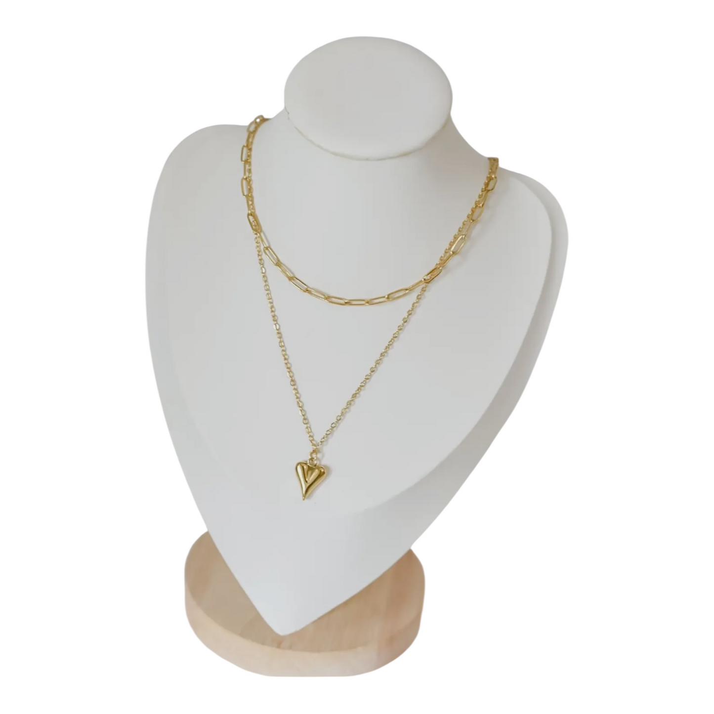 Amara Heart Necklace – 18k Gold Plated
