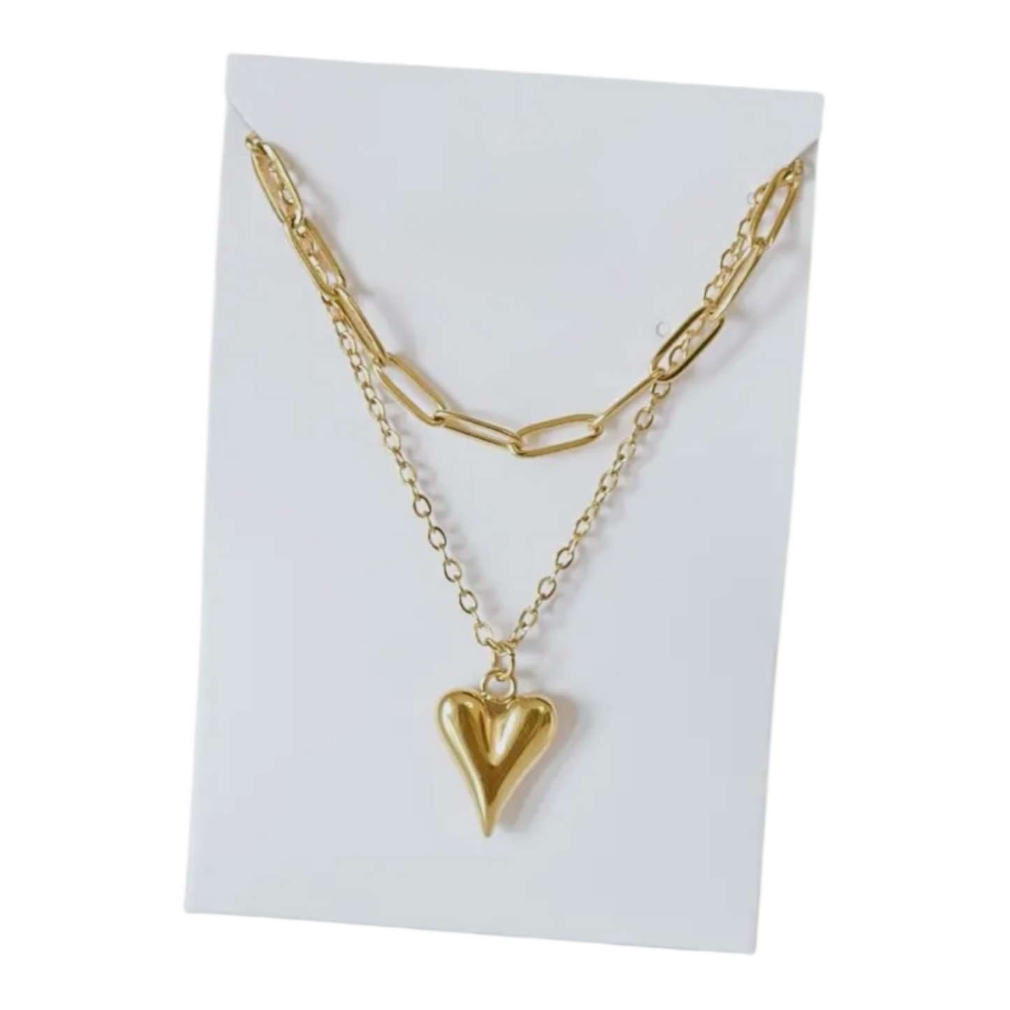 Amara Heart Necklace – 18k Gold Plated