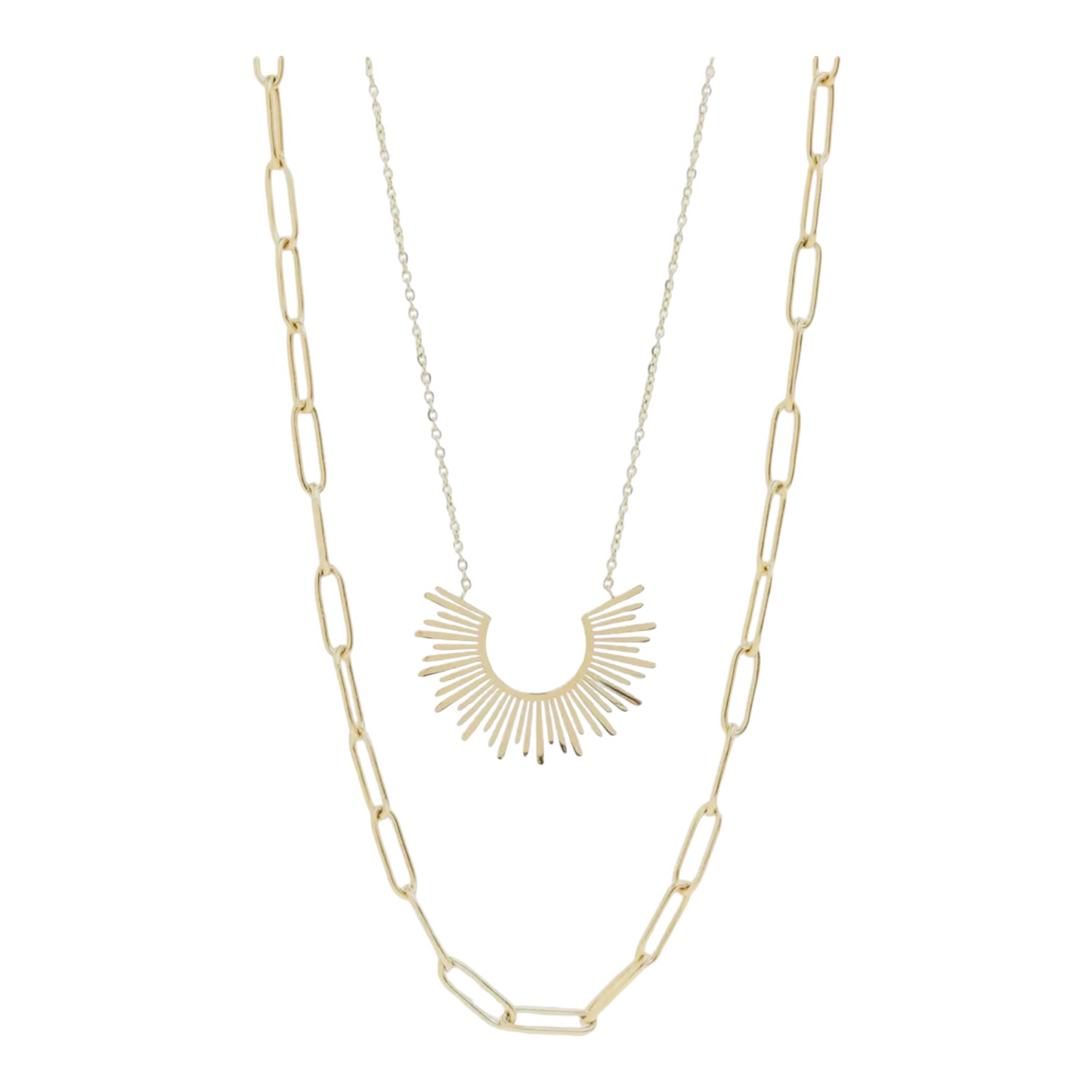 Sienna Sunburst Necklace - 18K Gold Plated
