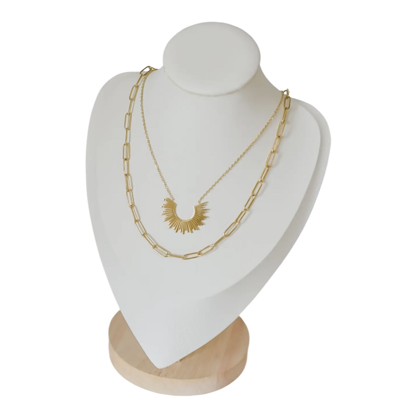 Sienna Sunburst Necklace - 18K Gold Plated
