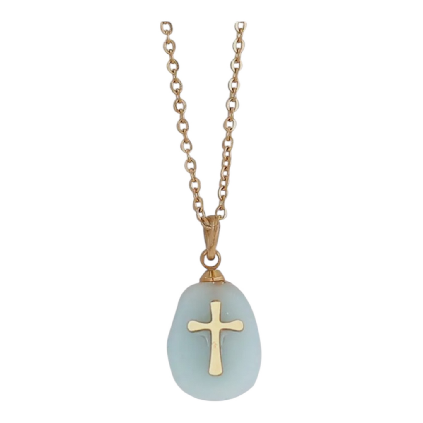 Amara Cross Stone Necklace