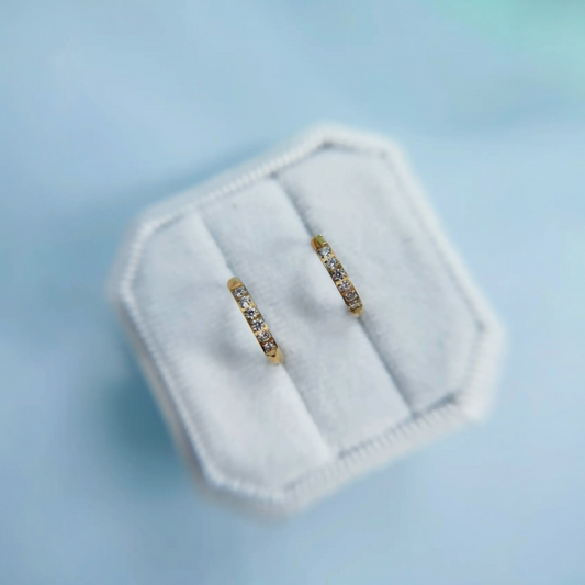Cz Huggie Hoops