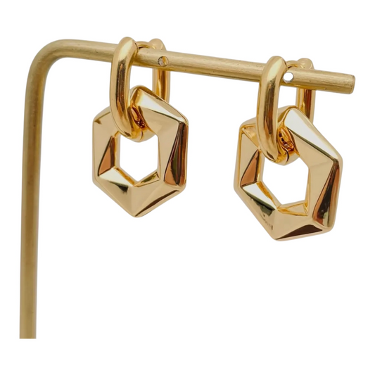 Harper Huggie Earrings - 18K Gold Plated