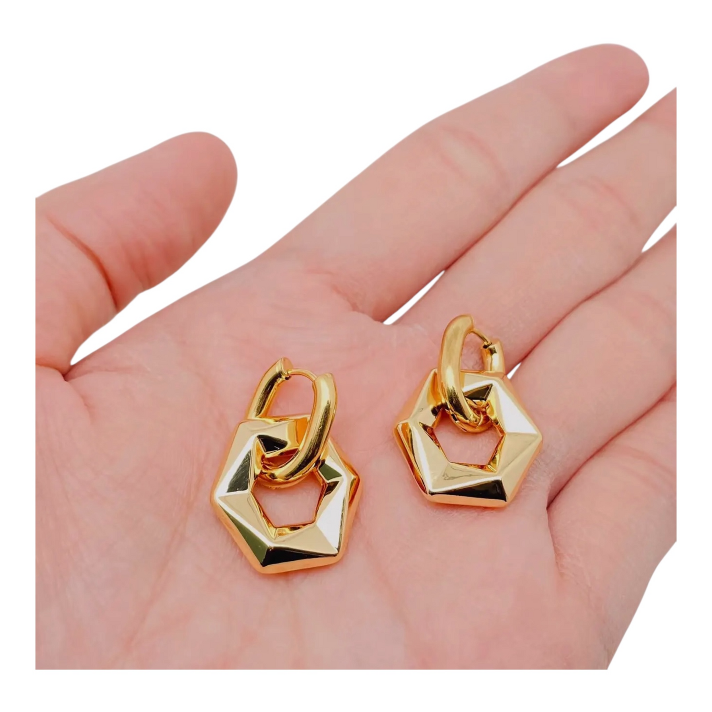 Harper Huggie Earrings - 18K Gold Plated