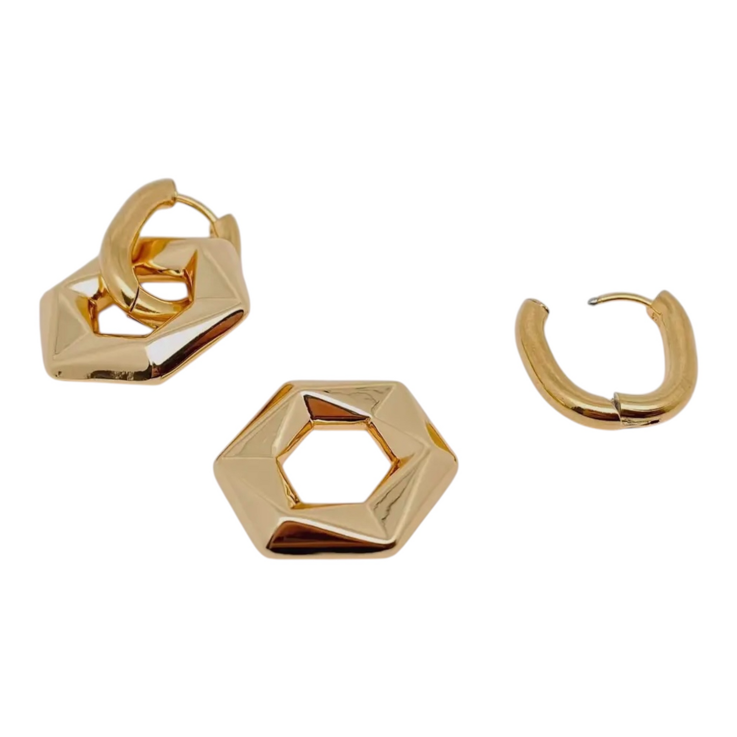 Harper Huggie Earrings - 18K Gold Plated
