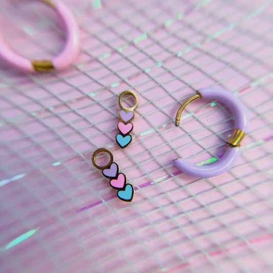 Heart Huggie Charms