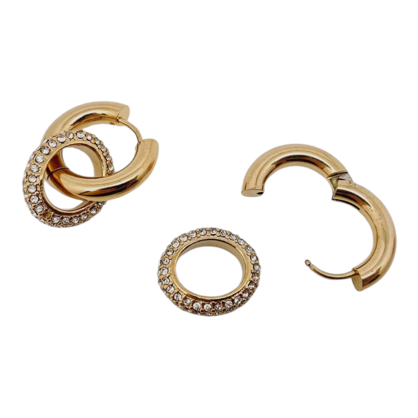 Nora Duo Hoop Earrings - 18K Gold Plated