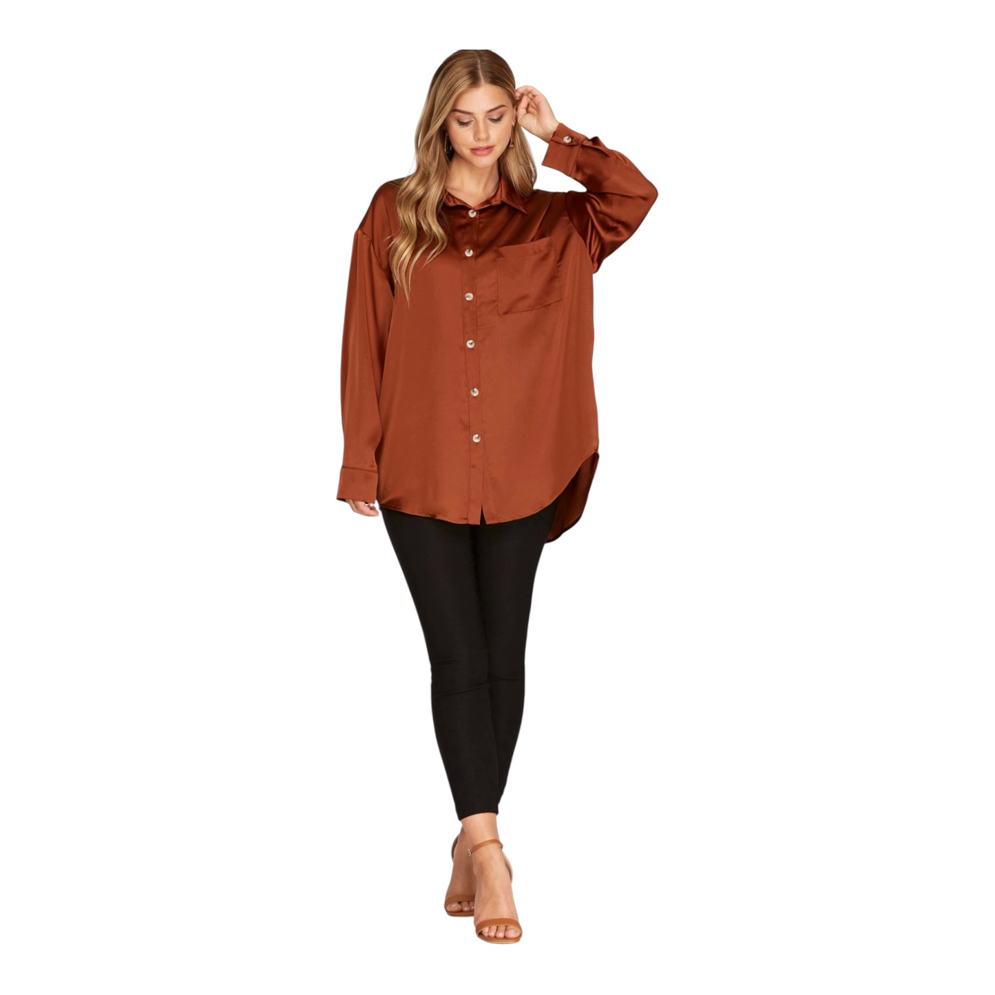 Vienne Oversized Satin Shirt
